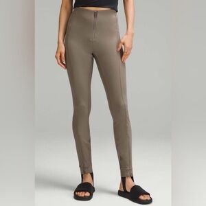 Lululemon Pull-On Zip-Front High-Rise Pant Limited edition Full length Sz S EUC